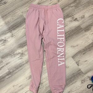 Rebellious One Pink Joggers with California Print